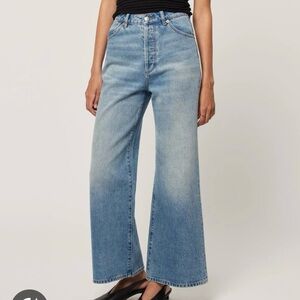 Rollas wide leg flare cropped jeans